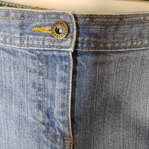 VTG Y2K Tommy Hilfiger Denim Skirt Women’s 10 Low Rise Embroidered Back Pockets - Picture 7 of 10